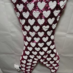 Cynthia Rowley Pink Heart Sequin Snuggle Tail